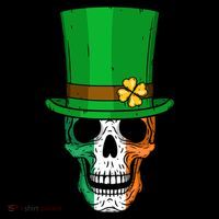 Cool St. Patricks Day Irish Skull Women's Long Sleeve Shirt thumb 2