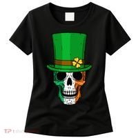 Cool St. Patricks Day Irish Skull Women's T-Shirt thumb 0