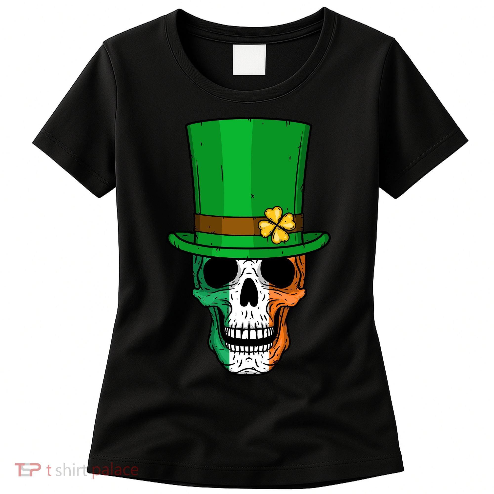 Cool St. Patricks Day Irish Skull Women's T-Shirt