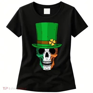 Cool St. Patricks Day Irish Skull Women's T-Shirt