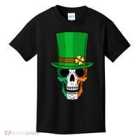 Cool St. Patricks Day Irish Skull Kids T-Shirt thumb 0
