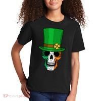 Cool St. Patricks Day Irish Skull Kids T-Shirt thumb 2