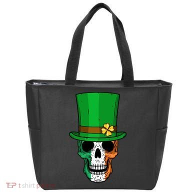 Cool St. Patricks Day Irish Skull Tote Bag