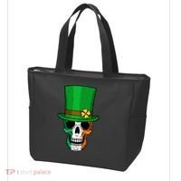 Cool St. Patricks Day Irish Skull Tote Bag thumb 3