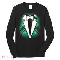 Cool St. Patrick's Day Tuxedo Irish Tux Long Sleeve Shirt thumb 0