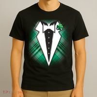 Cool St. Patrick's Day Tuxedo Irish Tux T-Shirt thumb 3