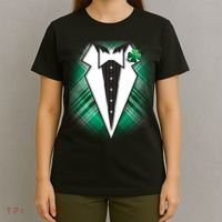 Cool St. Patrick's Day Tuxedo Irish Tux T-Shirt thumb 4