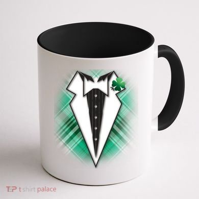 Cool St. Patrick's Day Tuxedo Irish Tux Coffee Mug back