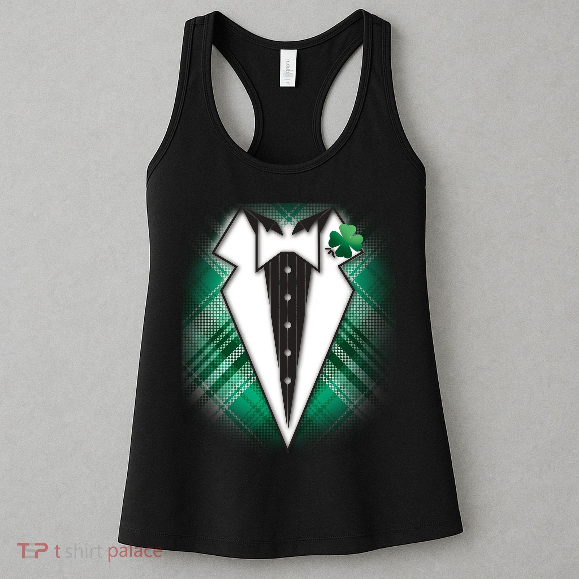 Cool St. Patrick's Day Tuxedo Irish Tux Women's Tank Top