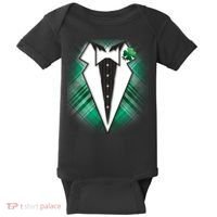 Cool St. Patrick's Day Tuxedo Irish Tux Baby Bodysuit thumb 0