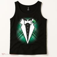 Cool St. Patrick's Day Tuxedo Irish Tux Tank Top thumb 2