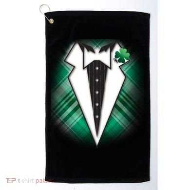 Cool St. Patrick's Day Tuxedo Irish Tux Golf Towel