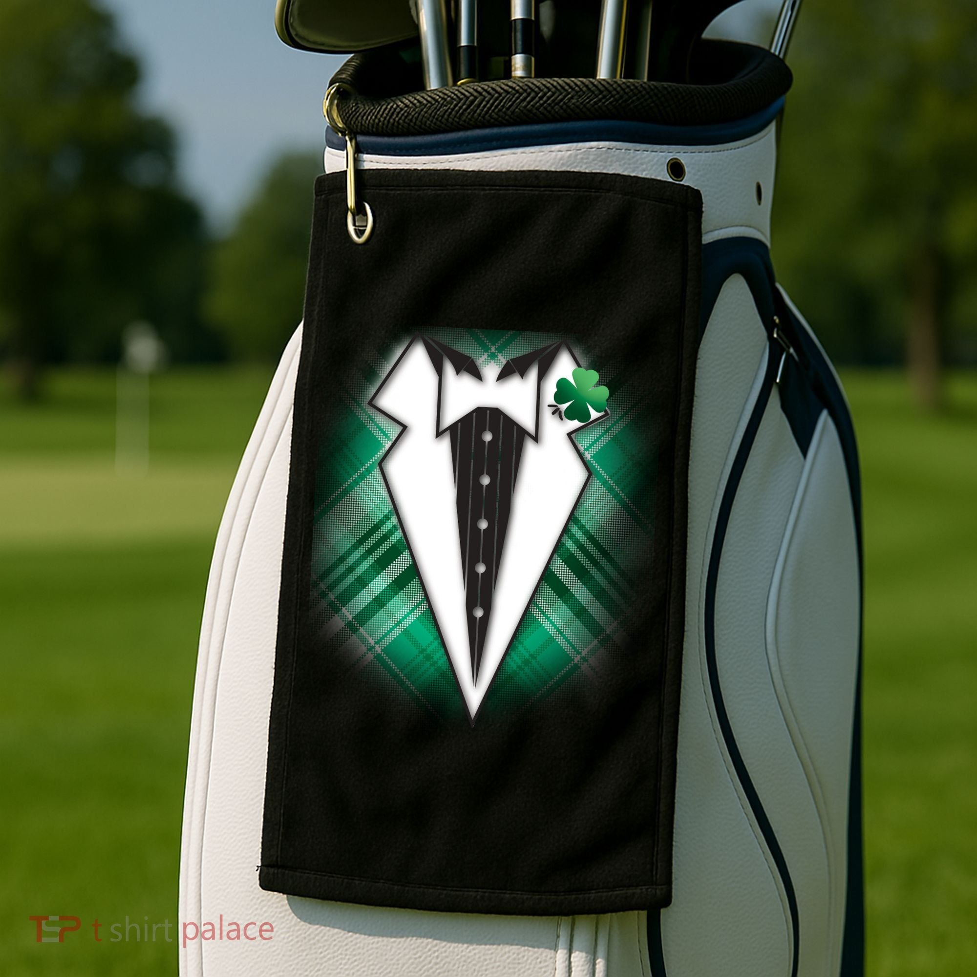 Cool St. Patrick's Day Tuxedo Irish Tux Golf Towel
