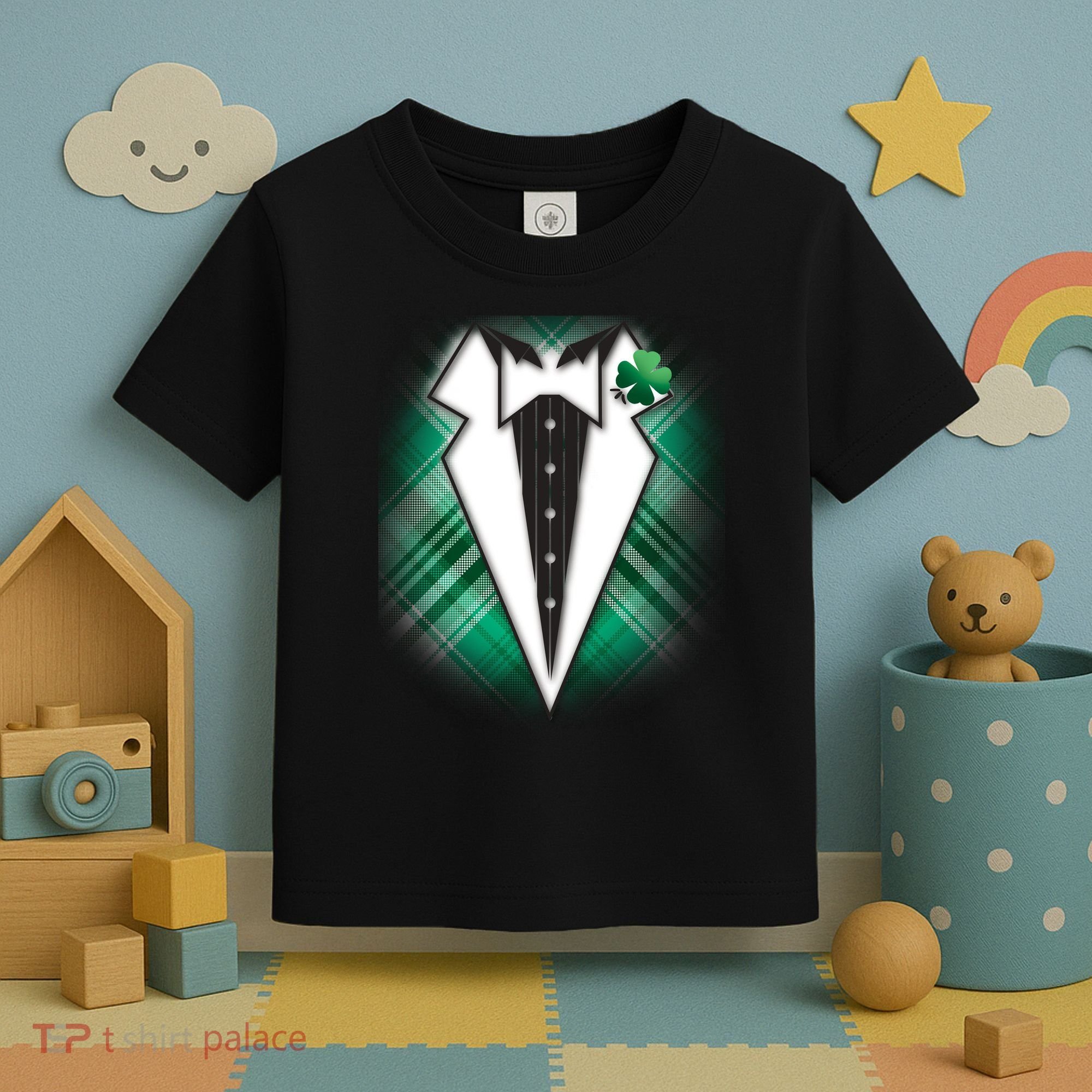 Cool St. Patrick's Day Tuxedo Irish Tux Toddler T-Shirt