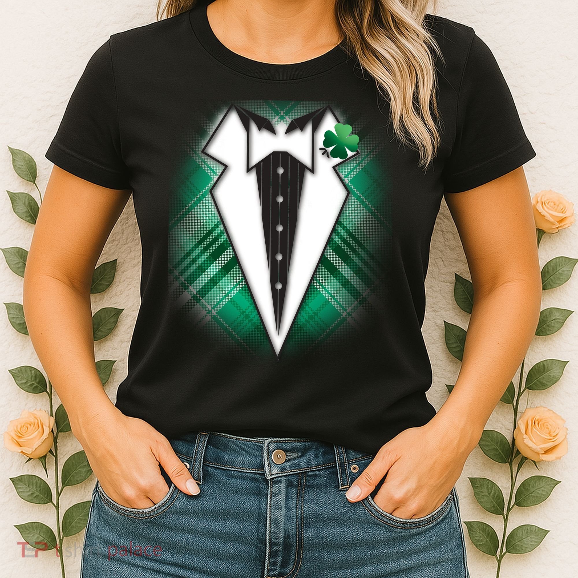 Cool St. Patrick's Day Tuxedo Irish Tux Women's T-Shirt