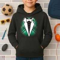 Cool St. Patrick's Day Tuxedo Irish Tux Kids Hoodie thumb 2