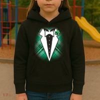Cool St. Patrick's Day Tuxedo Irish Tux Kids Hoodie thumb 3