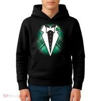 Cool St. Patrick's Day Tuxedo Irish Tux Kids Hoodie thumb 4
