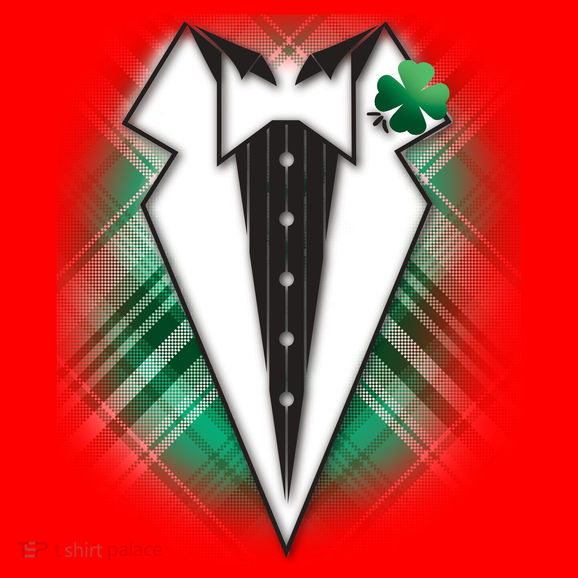 Cool St. Patrick's Day Tuxedo Irish Tux Santa Hat