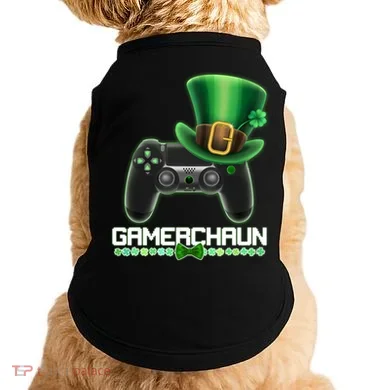 Cool St Patrick's Day Gamerchaun Game Controller Leprechaun Doggie Tank