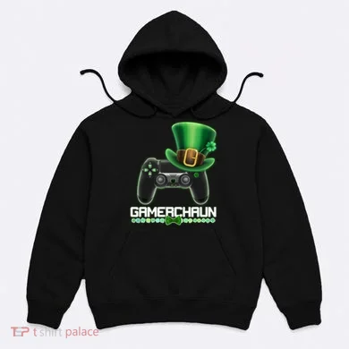 Cool St Patrick's Day Gamerchaun Game Controller Leprechaun Hoodie