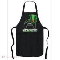 Cool St Patrick's Day Gamerchaun Game Controller Leprechaun Apron thumb 0