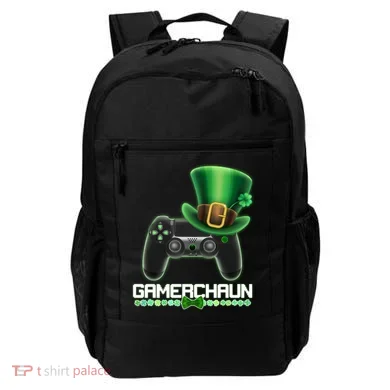 Cool St Patrick's Day Gamerchaun Game Controller Leprechaun Backpack