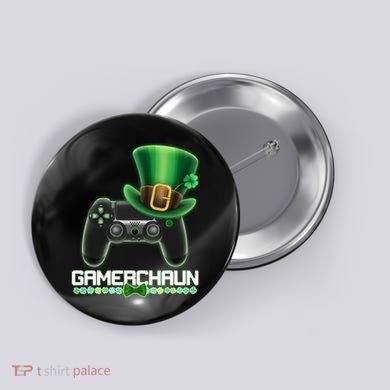 Cool St Patrick's Day Gamerchaun Game Controller Leprechaun Button