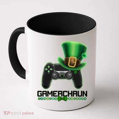 Cool St Patrick's Day Gamerchaun Game Controller Leprechaun Coffee Mug