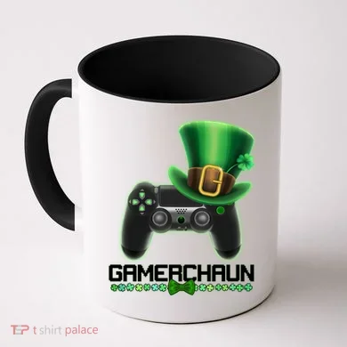 Cool St Patrick's Day Gamerchaun Game Controller Leprechaun Coffee Mug
