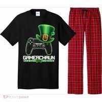 Cool St Patrick's Day Gamerchaun Game Controller Leprechaun Pajama Set thumb 0