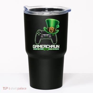 Cool St Patrick's Day Gamerchaun Game Controller Leprechaun Tumbler
