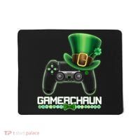 Cool St Patrick's Day Gamerchaun Game Controller Leprechaun Mousepad thumb 0