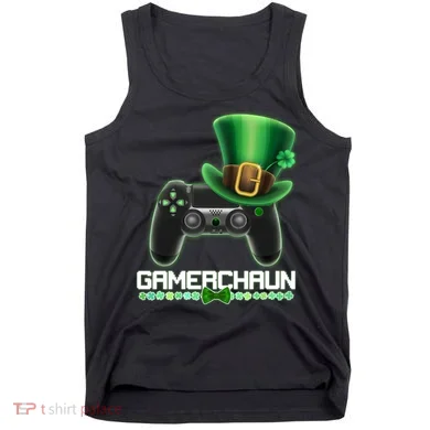Cool St Patrick's Day Gamerchaun Game Controller Leprechaun Tank Top