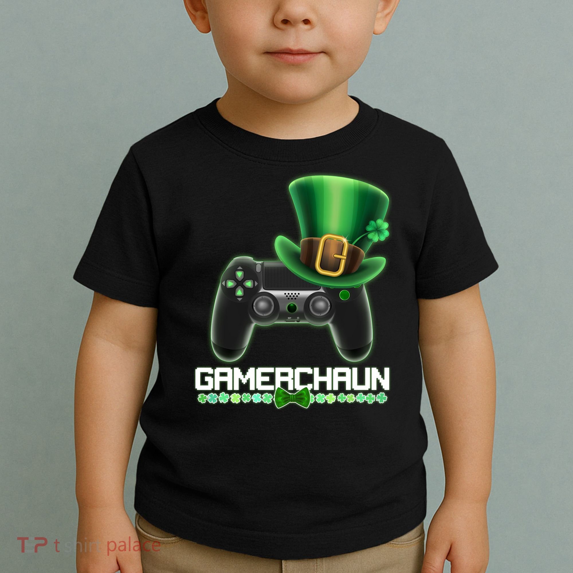 Cool St Patrick's Day Gamerchaun Game Controller Leprechaun Toddler T-Shirt