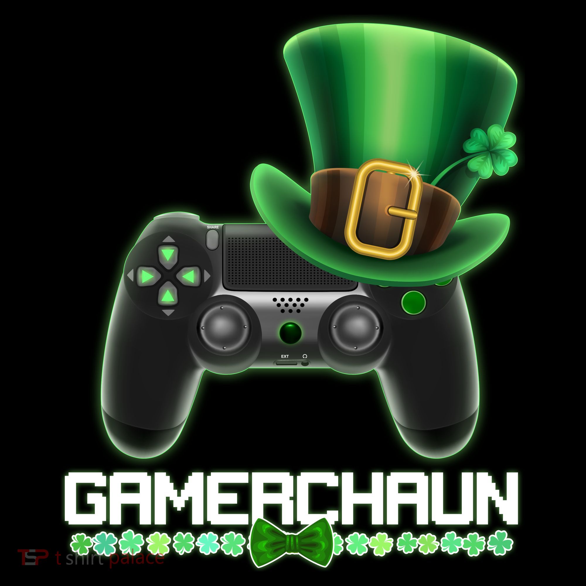 Cool St Patrick's Day Gamerchaun Game Controller Leprechaun Women's T-Shirt