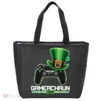 Cool St Patrick's Day Gamerchaun Game Controller Leprechaun Tote Bag thumb 0