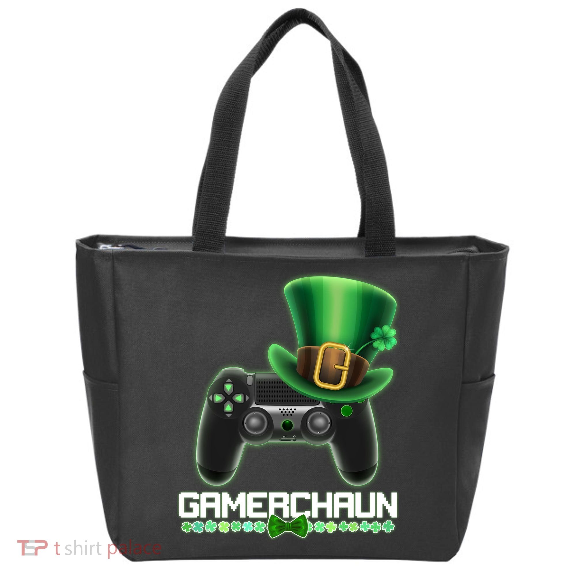 Cool St Patrick's Day Gamerchaun Game Controller Leprechaun Tote Bag