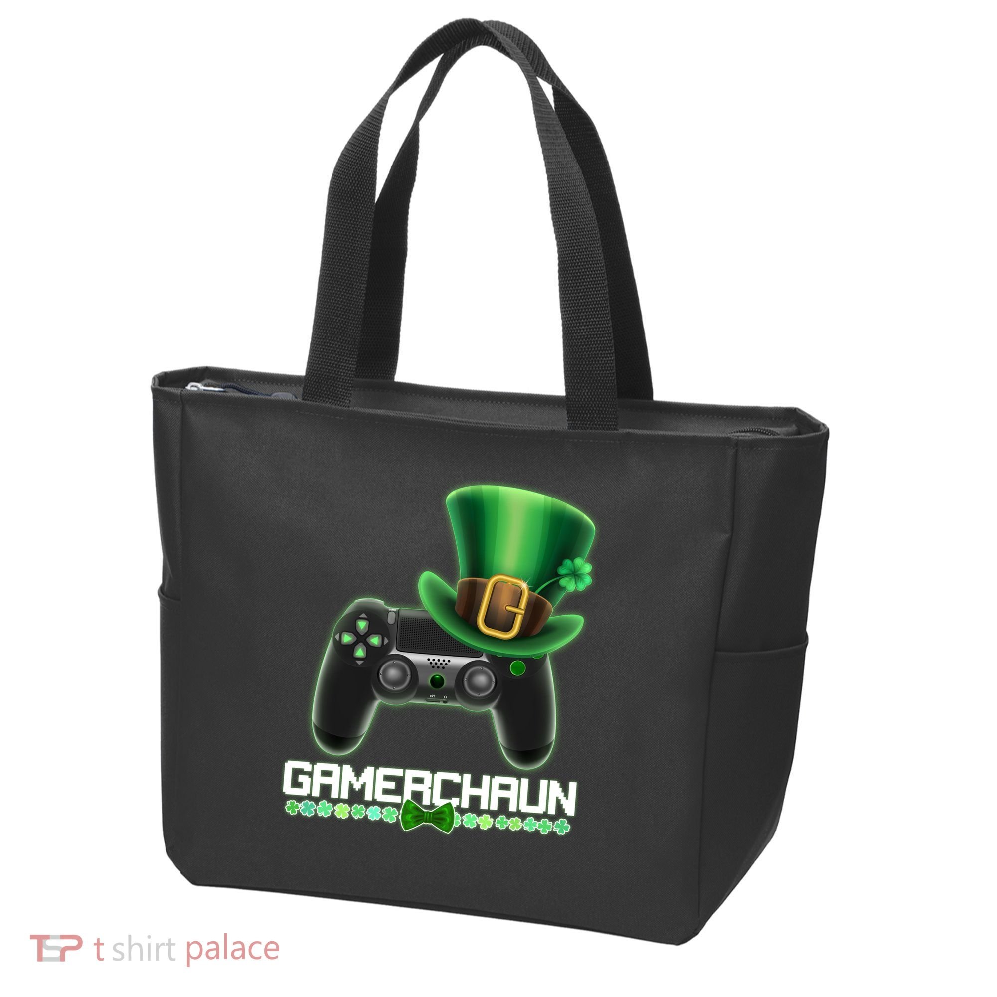 Cool St Patrick's Day Gamerchaun Game Controller Leprechaun Tote Bag