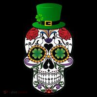Cool St Patricks Day Irish Day Of The Dead Skull Sweatshirt thumb 3
