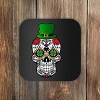 Cool St Patricks Day Irish Day Of The Dead Skull Coaster thumb 0