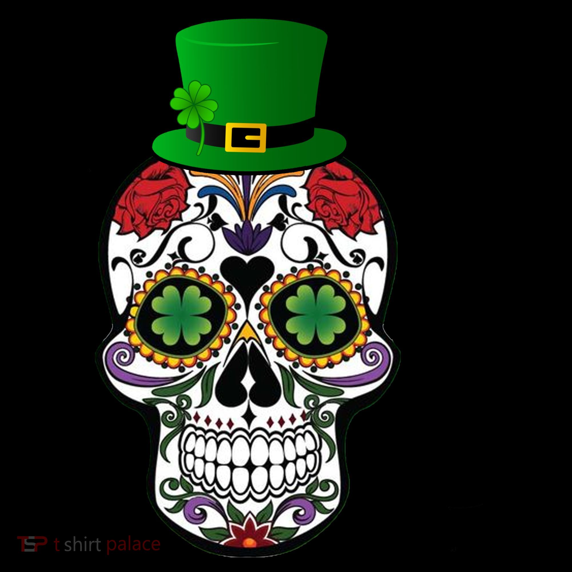 Cool St Patricks Day Irish Day Of The Dead Skull Coaster