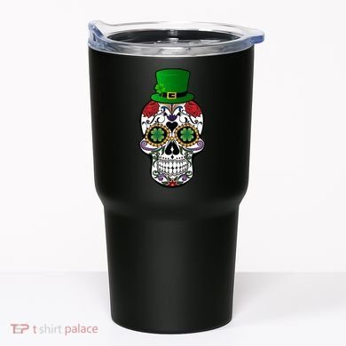 Cool St Patricks Day Irish Day Of The Dead Skull Tumbler
