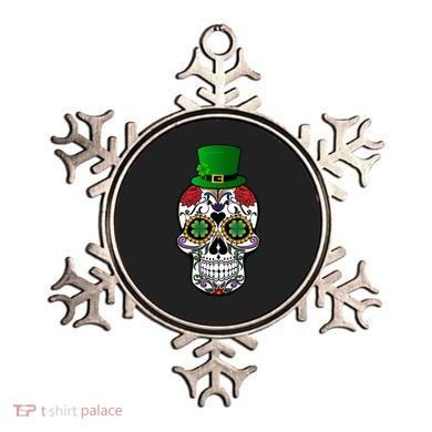 Cool St Patricks Day Irish Day Of The Dead Skull Ornament