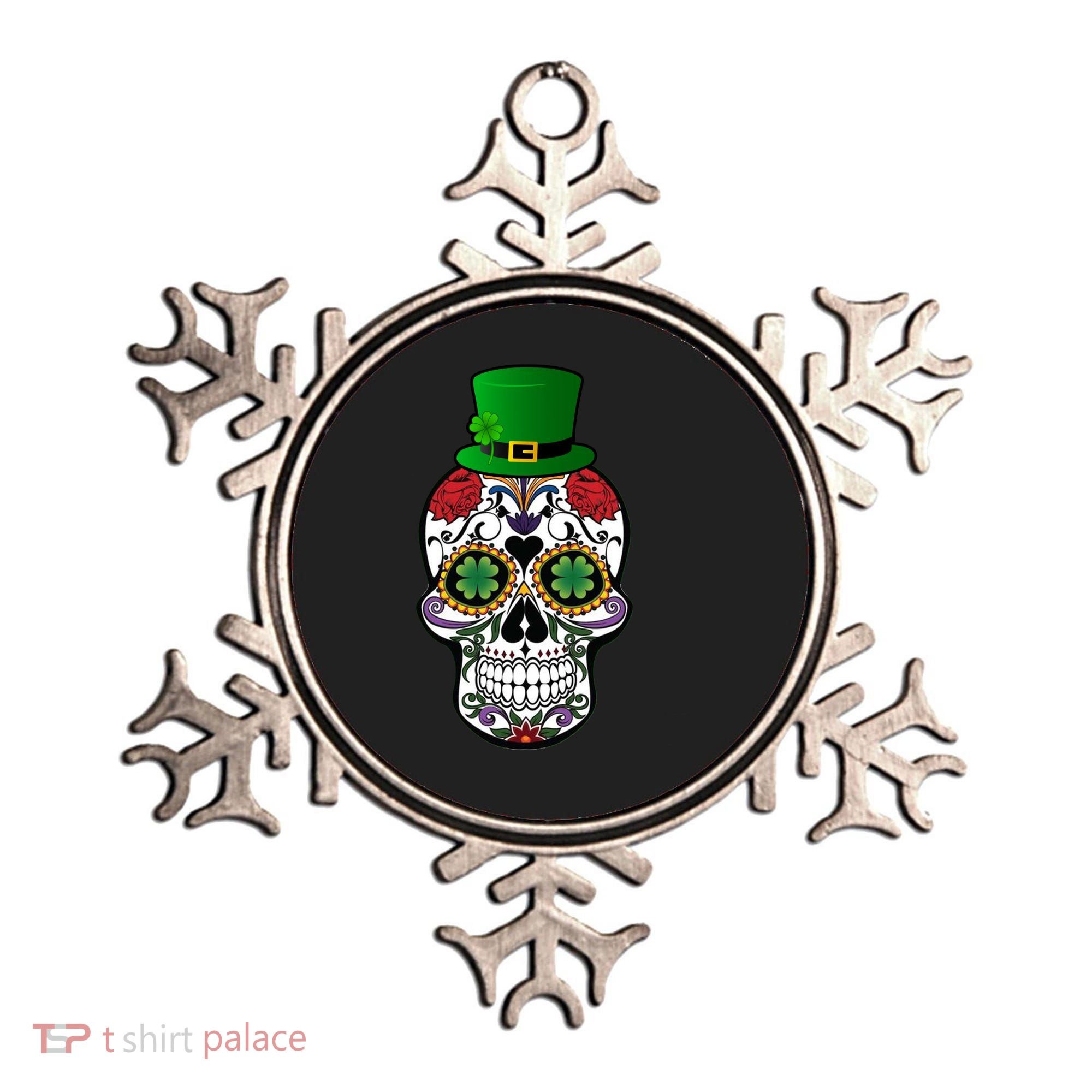 Cool St Patricks Day Irish Day Of The Dead Skull Ornament