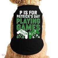 Cool St Patrick's Day P Is For Playing Games   Doggie Tank thumb 0