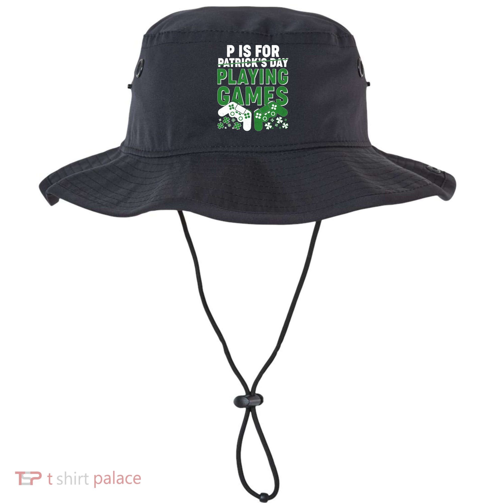 Cool St Patrick's Day P Is For Playing Games   Bucket Hat