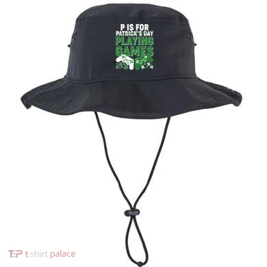 Cool St Patrick's Day P Is For Playing Games   Bucket Hat