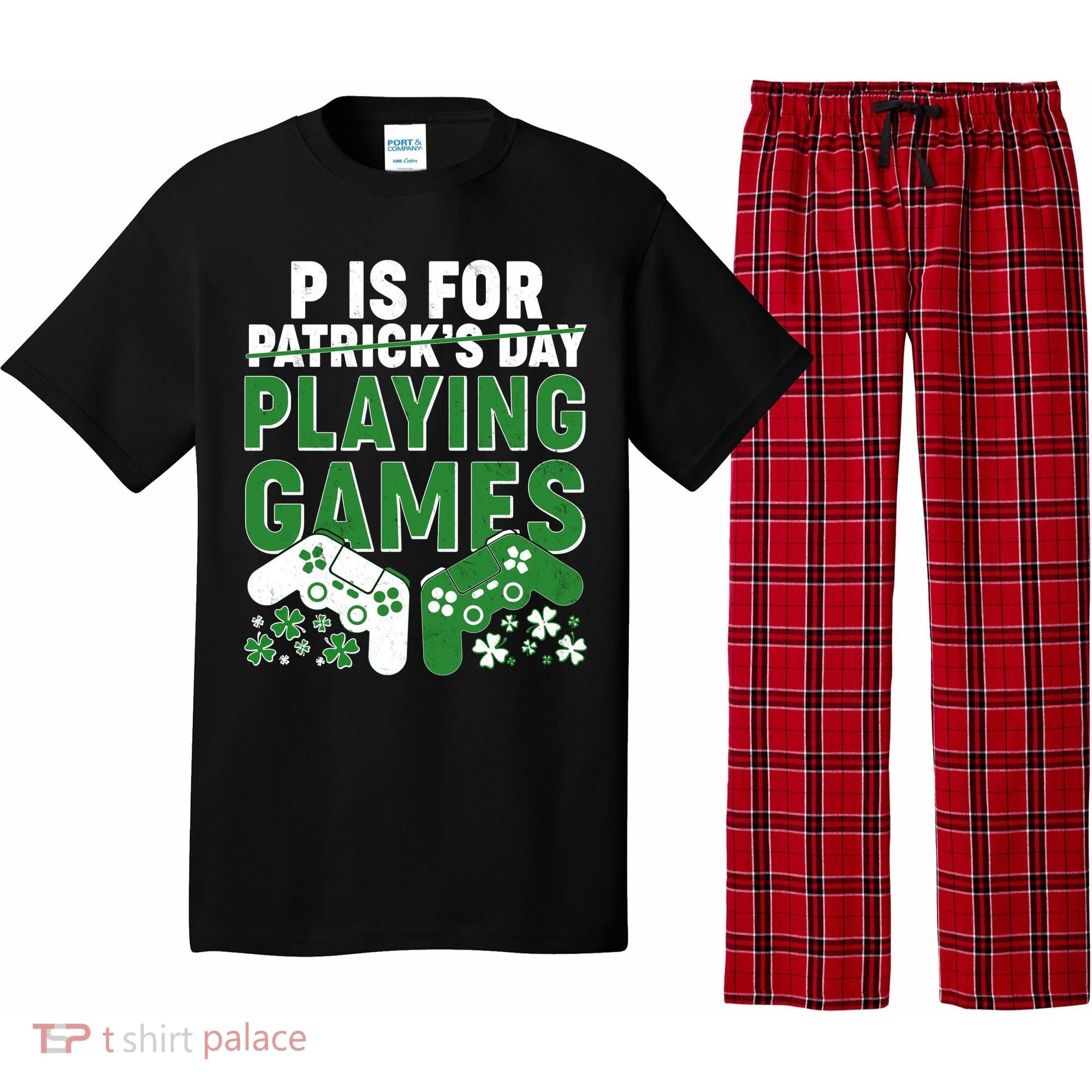Cool St Patrick's Day P Is For Playing Games   Pajama Set