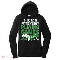 Cool St Patrick's Day P Is For Playing Games   Women's Hoodie thumb 0